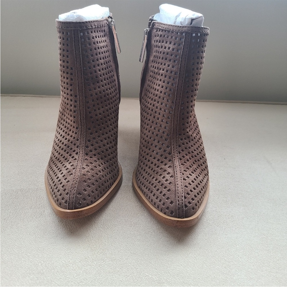 1. State Booties. EUC. Size 6.5. Color is like a chocolate mousse.